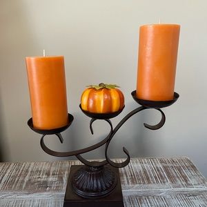 Partylite Candle Holder Centerpiece, 10 inches high, Brown